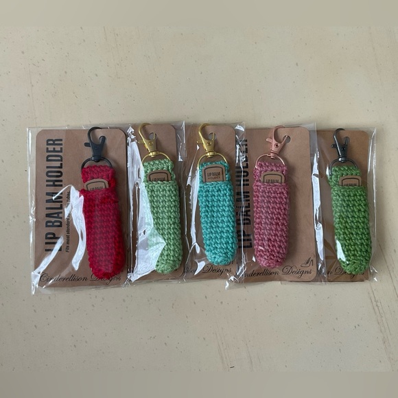 Hand Crocheted Lip Balm Holder - Your Choice of One💄 - Picture 1 of 8